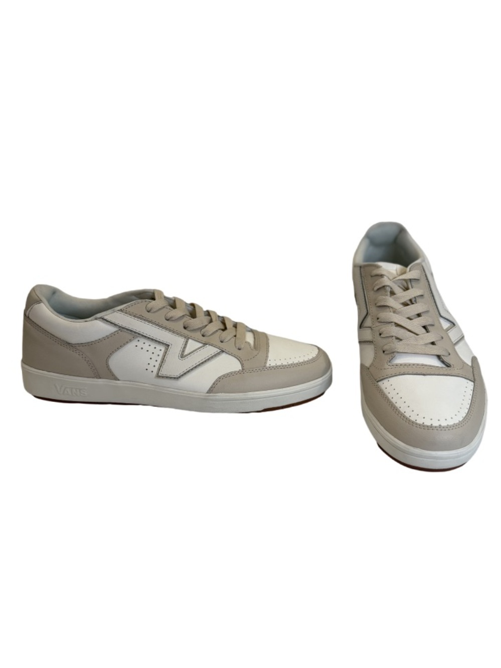Vans Lowland CC ComfyCush Sneaker Men’s 13 White Sand Leather Gum NWOB